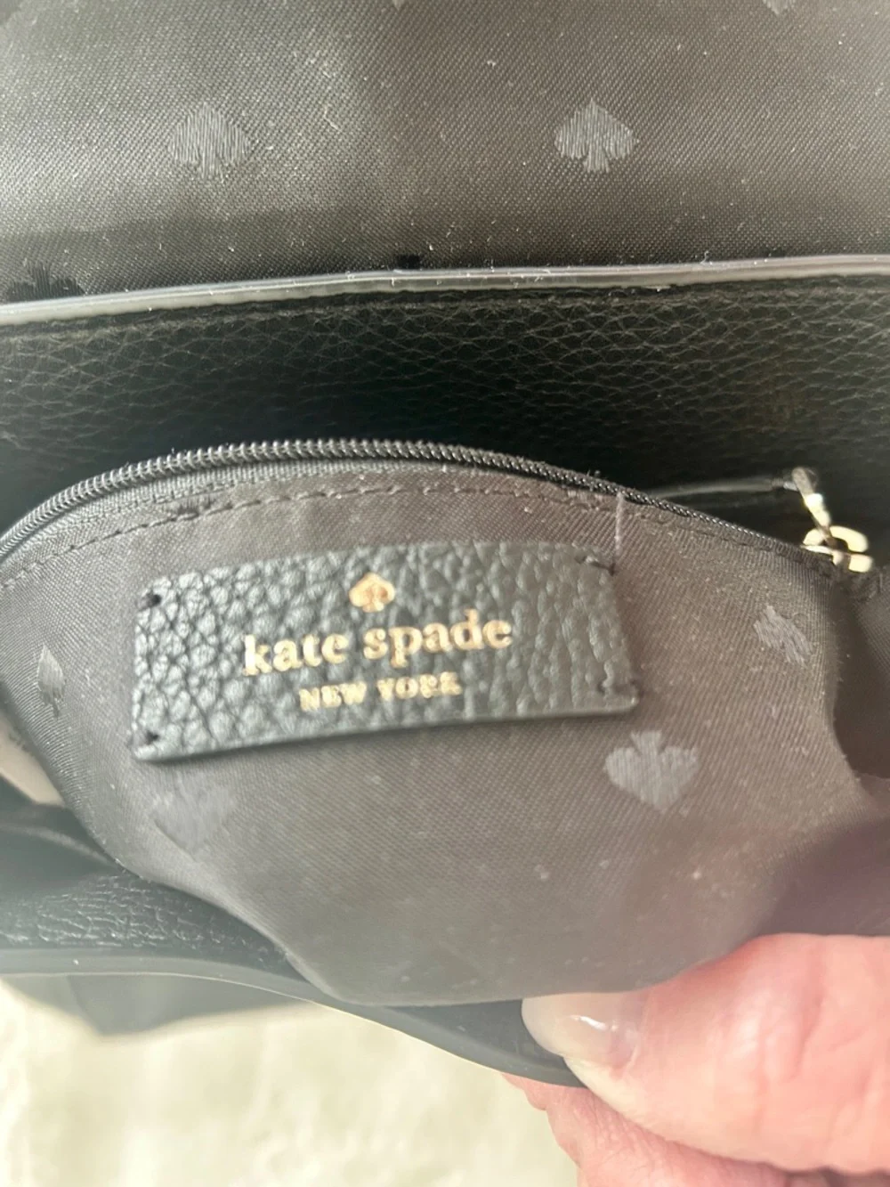 Kate Spade New York Lizzie Medium Flap Backpack - Black Saffiano Leather